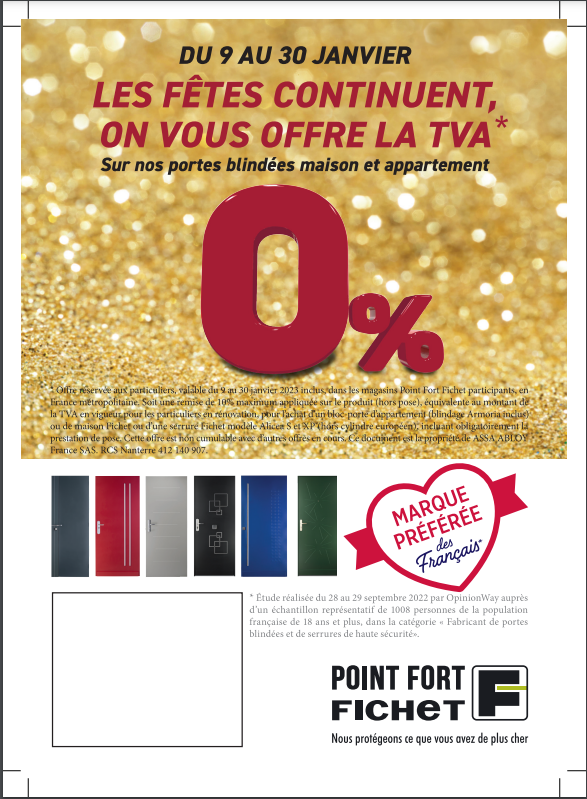 TVA OFFERTE FICHET NARBONNE